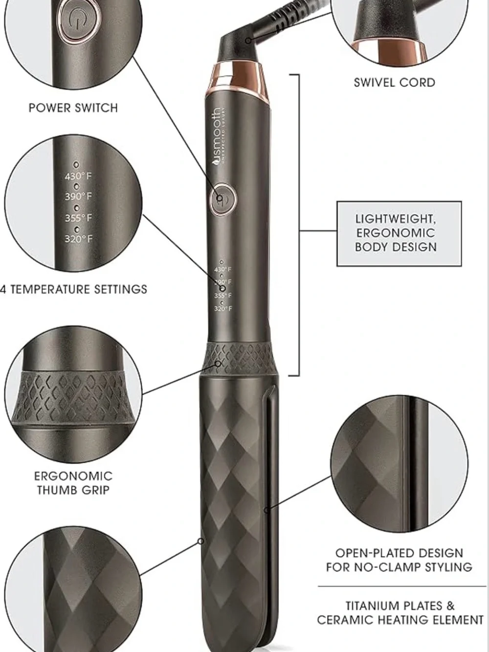 usmooth Infinite Professional Styling Iron NEW